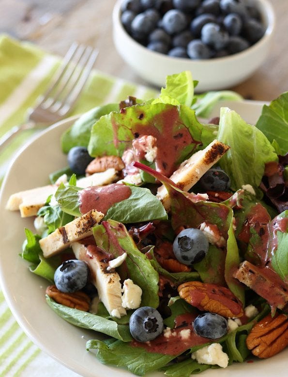 Healthy Lunches | Chicken Berry Spinach Salad | BrainMD