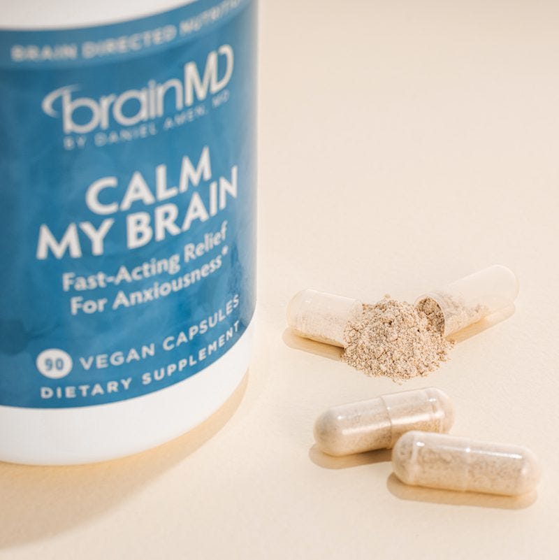 Inside Calm My Brain | Natural Anxiety Supplement by BrainMD 