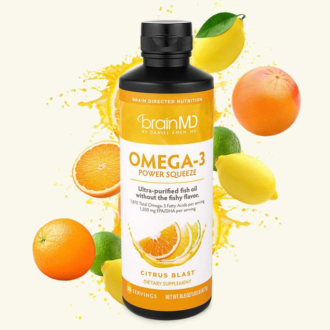 Omega-3 Power Squeeze | Liquid Fish Oil Supplement | BrainMD