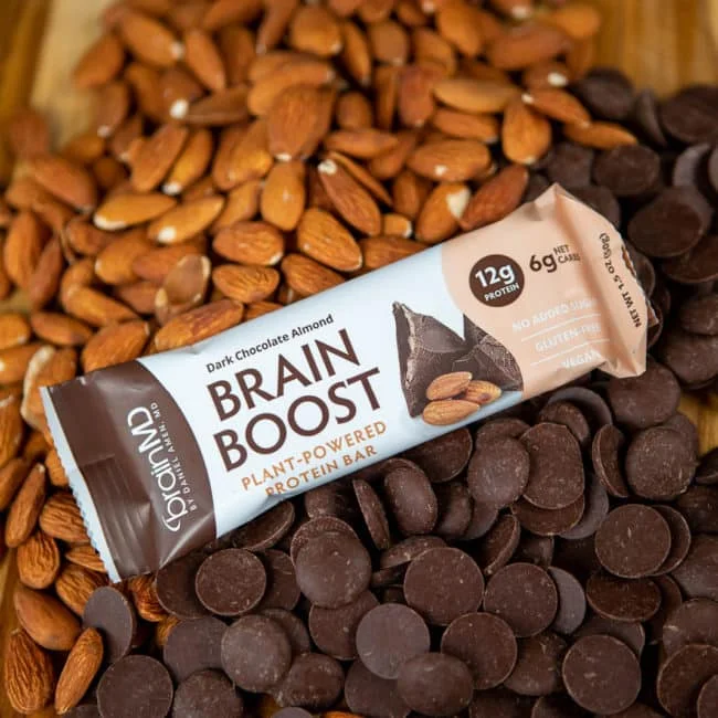 Brain Boost Bar by BrainMD | Healthy Protein Bar | Plant-Based Protein Bars