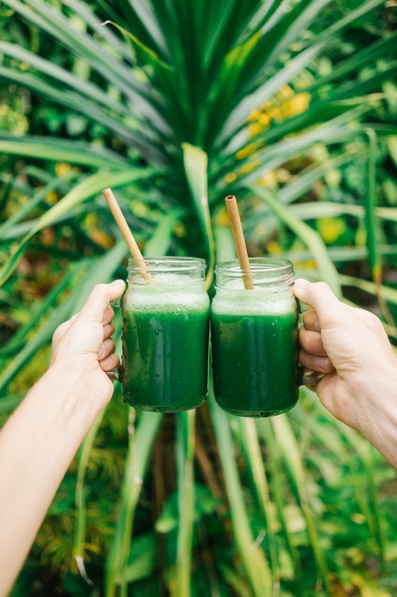 Green Superfood Powder Drinks for Immunity and Vitamins