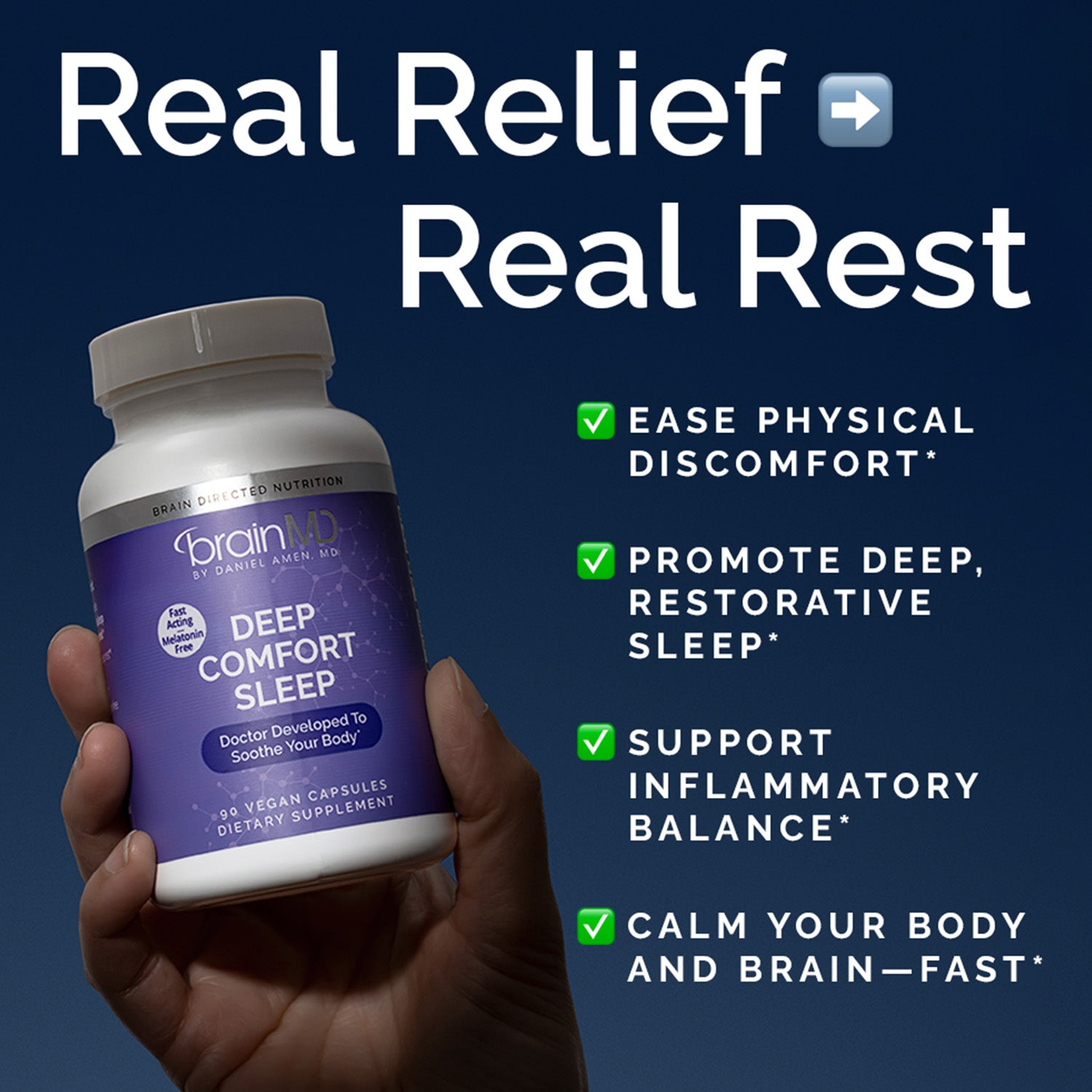 Deep Comfort Sleep | Comfort Sleep Supplement | BrainMD | BrainMD