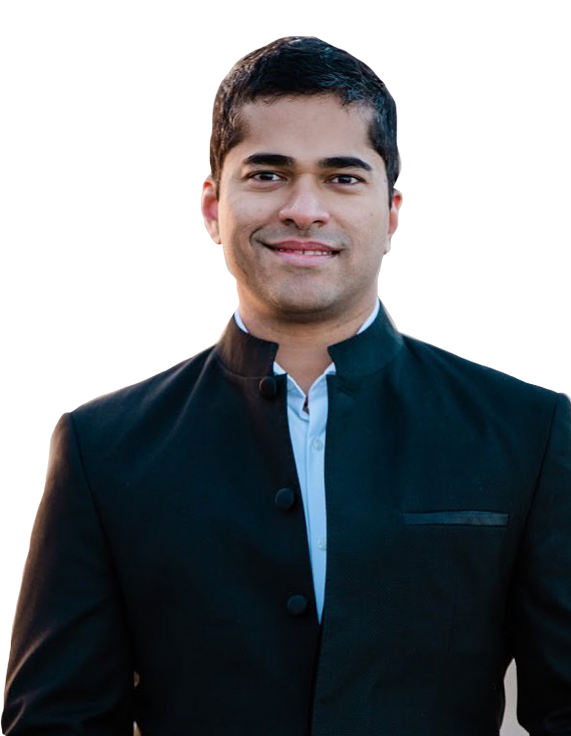 Dr. Shane Creado portrait photo against a transparent background.