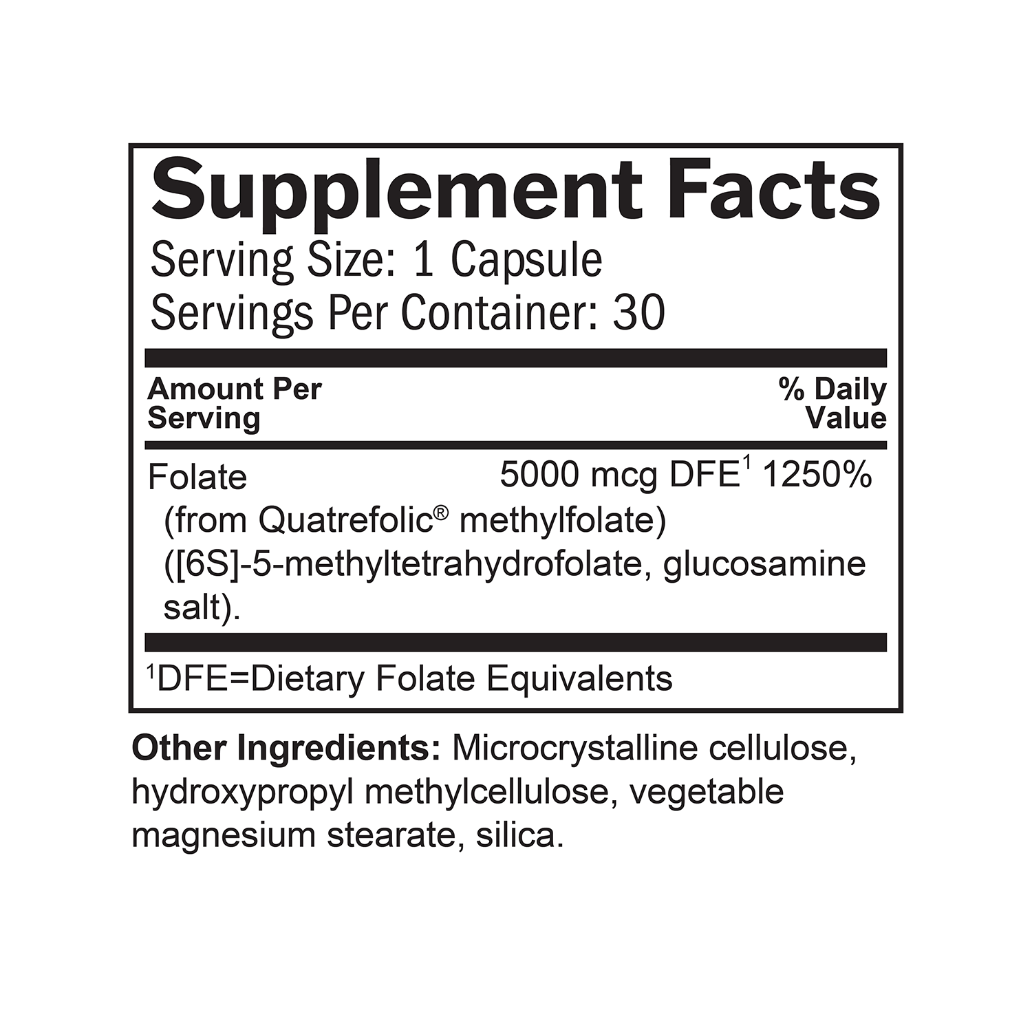 BrainMD MethylFolate: infographic, supplement facts box
