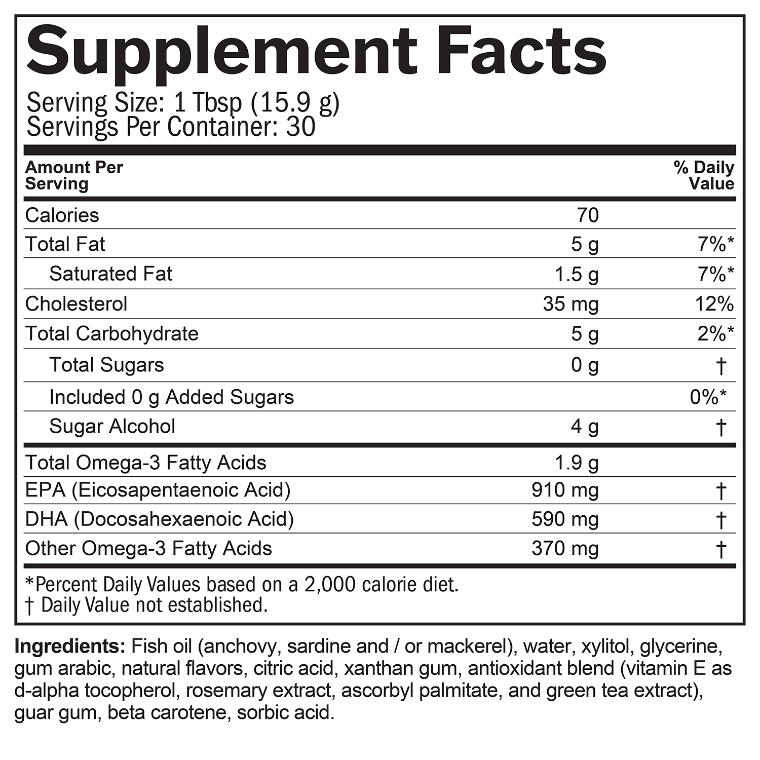 BrainMD Omega-3 Power Squeeze: infographic, supplement facts box
