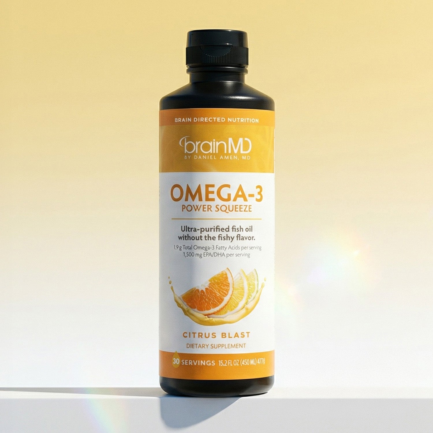 Omega 3 Supplement Liquid | Omega-3 Power Squeeze | BrainMD | BrainMD