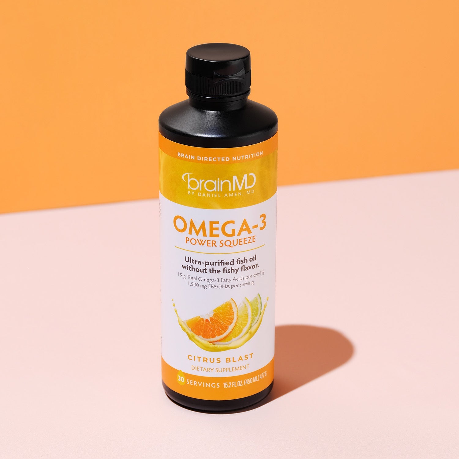 Omega 3 Supplement Liquid | Omega-3 Power Squeeze | BrainMD | BrainMD