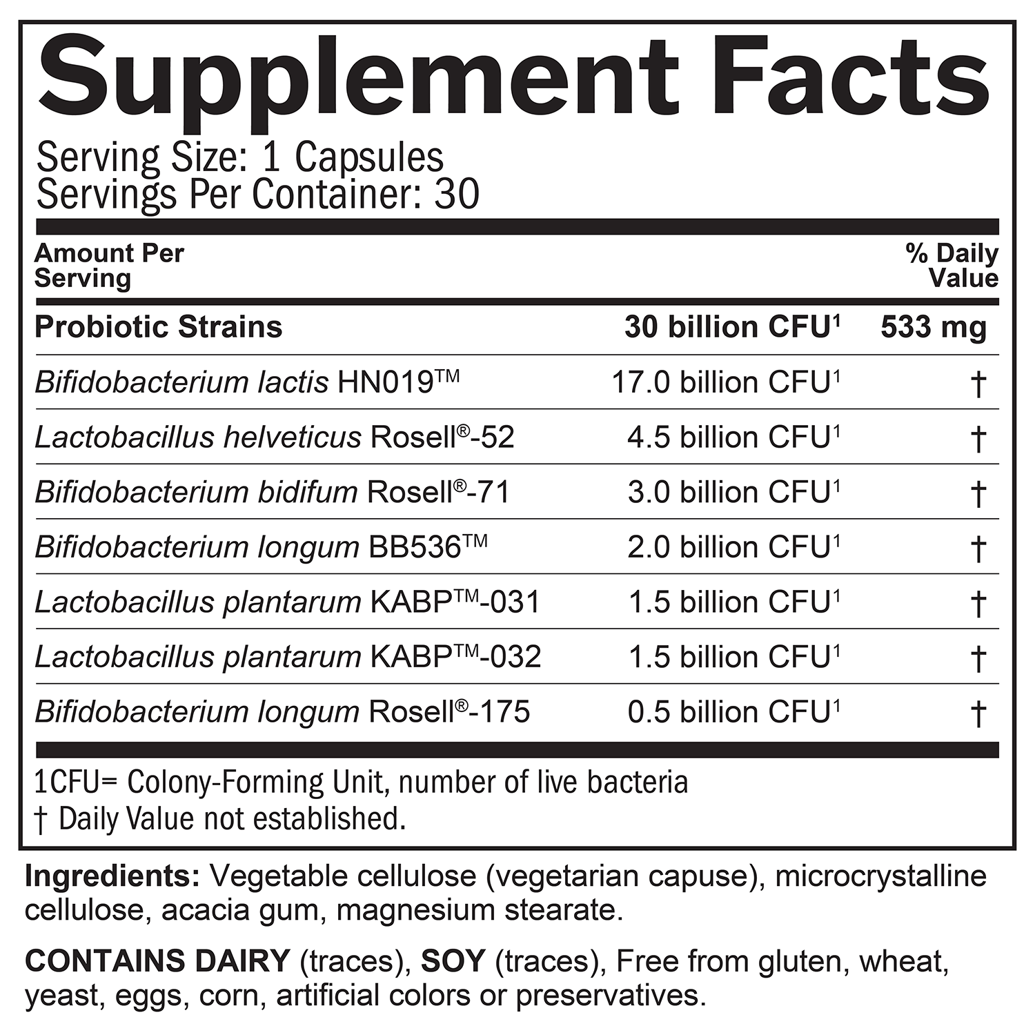 BrainMD ProBrainBiotics MAX: infographic, supplement facts box