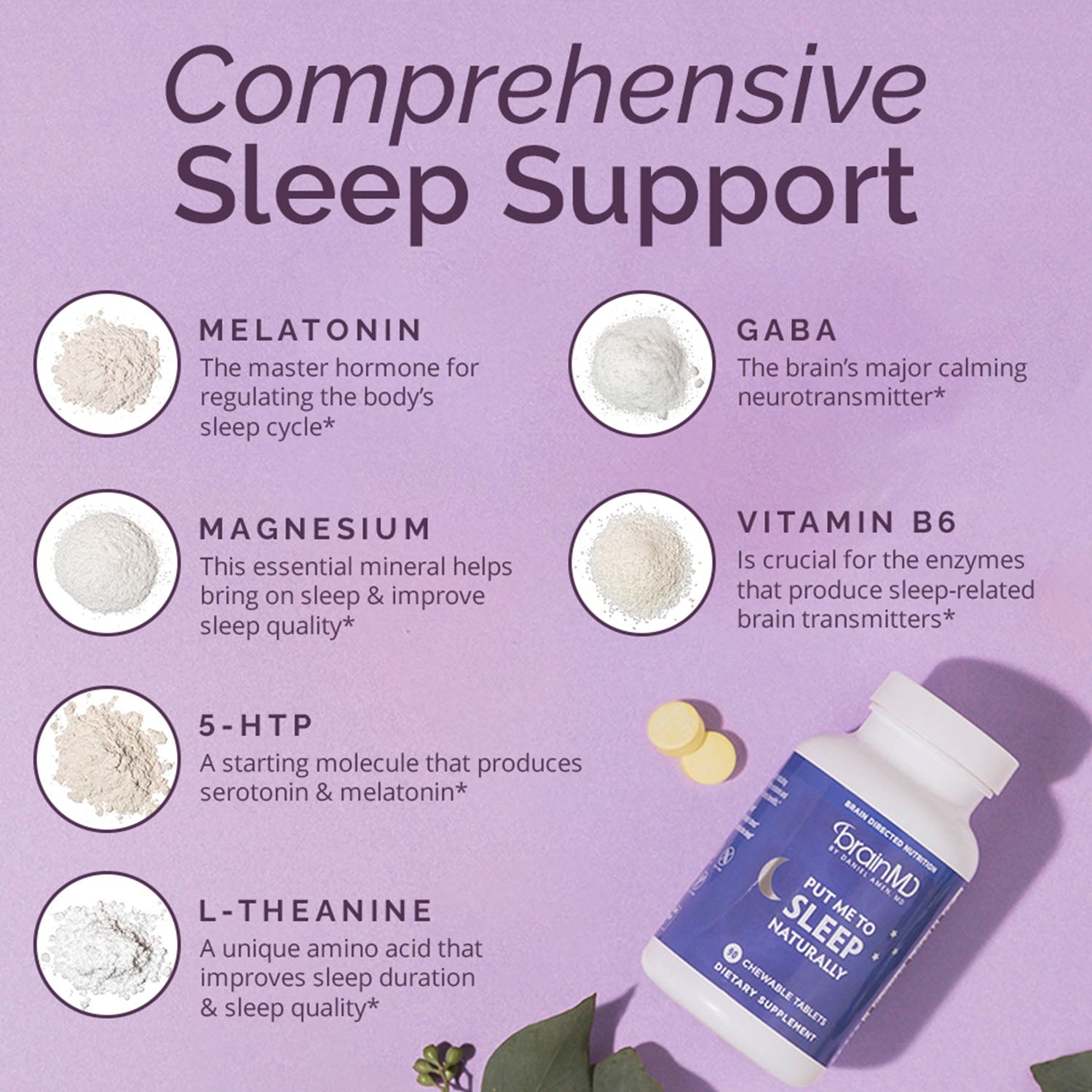 Put Me to Sleep | Natural Sleep Aid Supplement | BrainMD | BrainMD