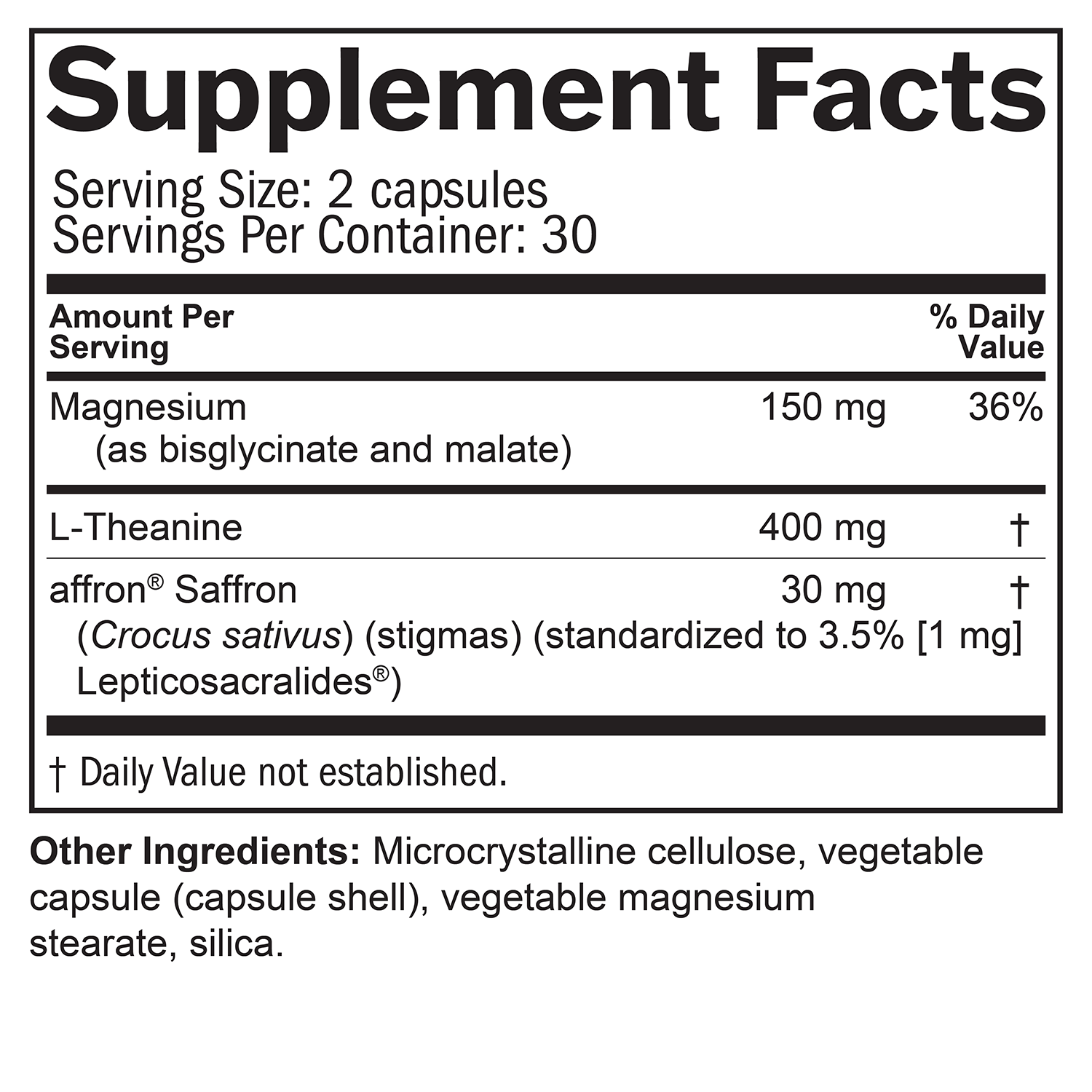 BrainMD Quiet My Mind Sleep: infographic supplement facts box