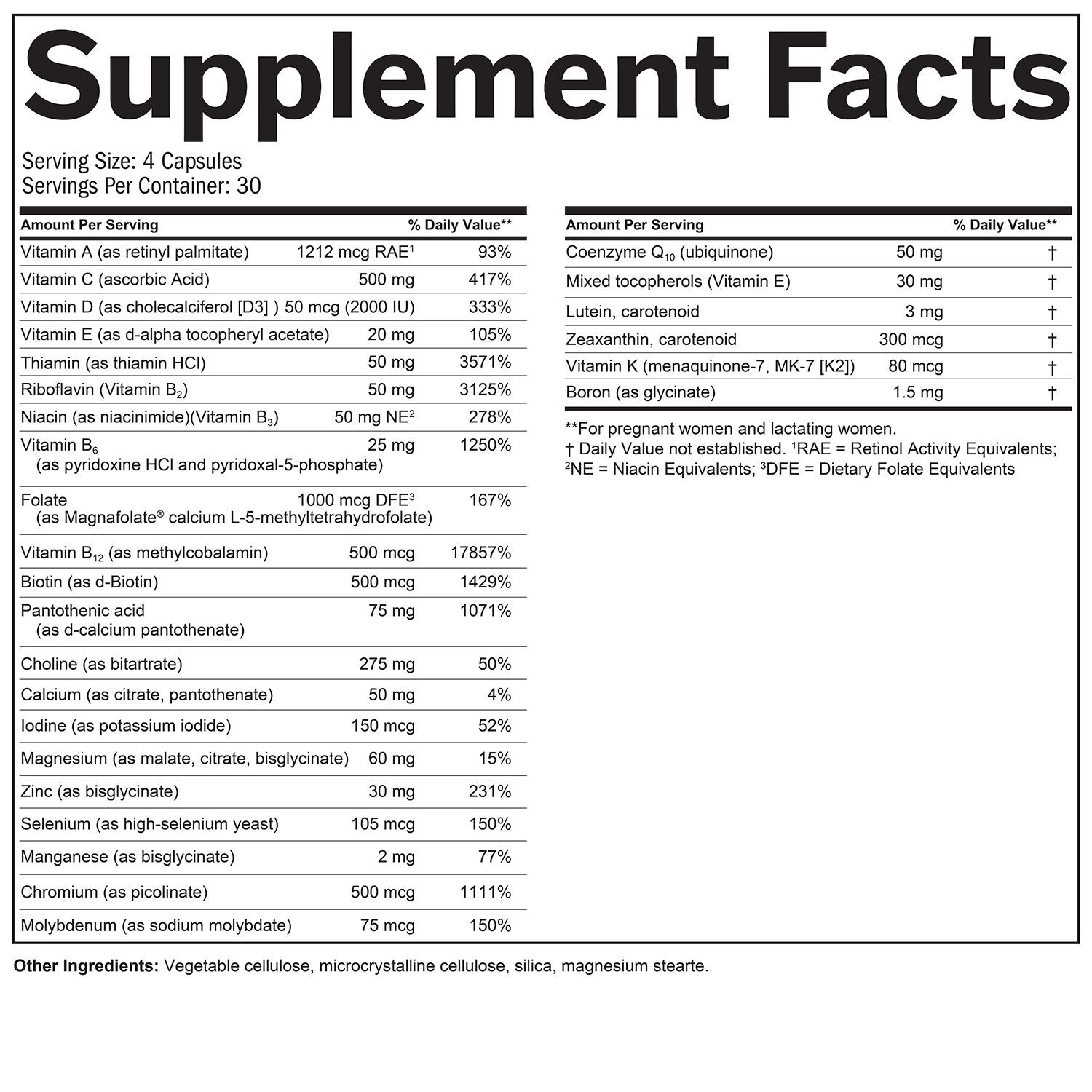 BrainMD Smart Prenatal: infographic, supplement facts box