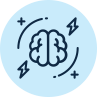 Light blue emoji of a brain.