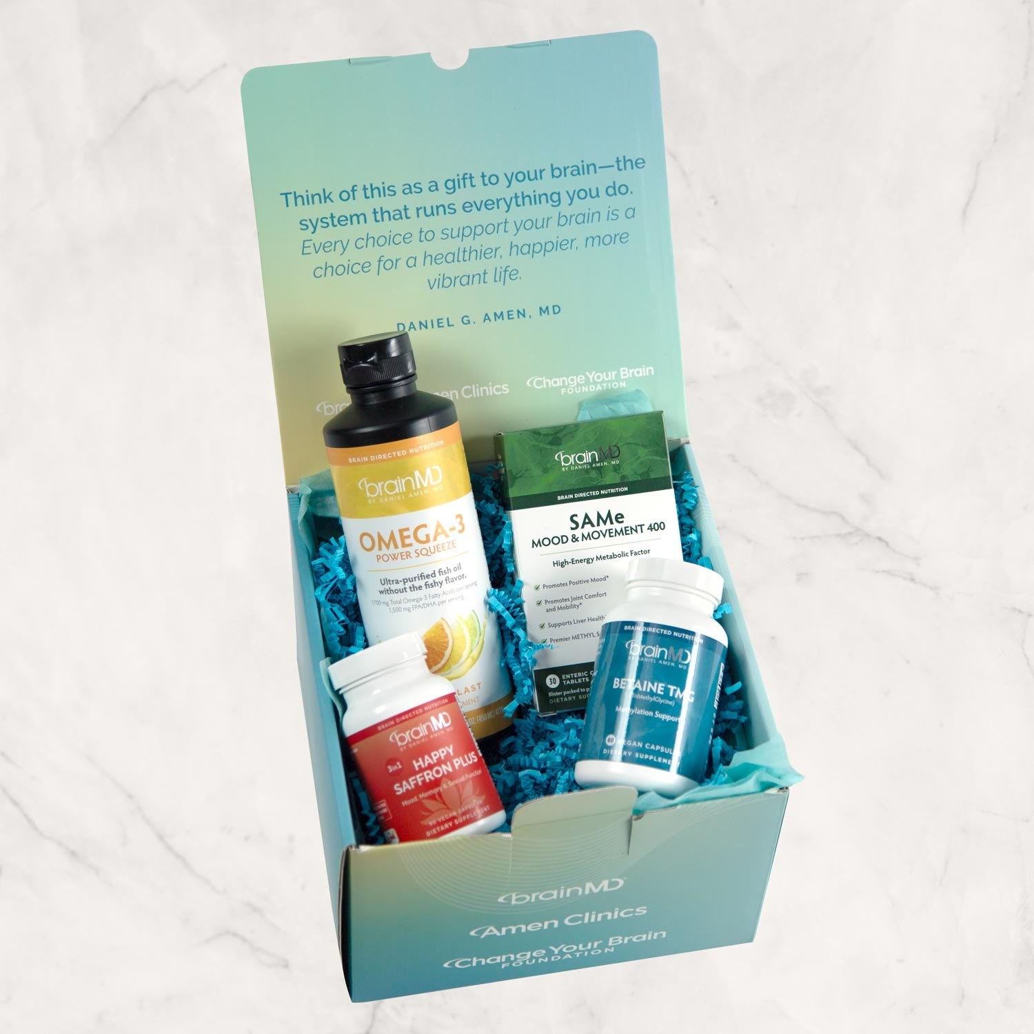 Dr. Amen’s Happy Brain Gift Box | Mood Support Gift Box | BrainMD