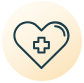 Light yellow emoji of a heart against a transparent background.