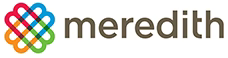 Meredith logo with colorful design element on a white background