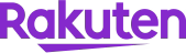 Rakuten logo in purple on a white background